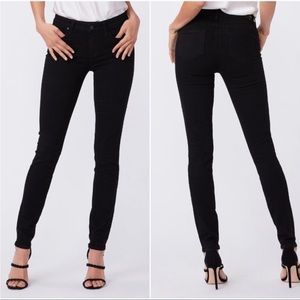 Paige Womens Black Skinny Jegging 30 Mid Rise Super Soft Stretch Fabric